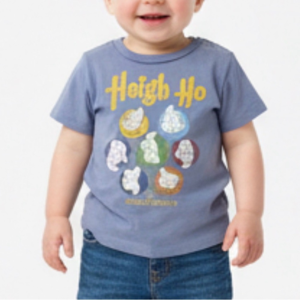 Disney Seven Dwarfs “Heigh Ho” Baby Tee 12-18M Peek Fun Graphic Shirt